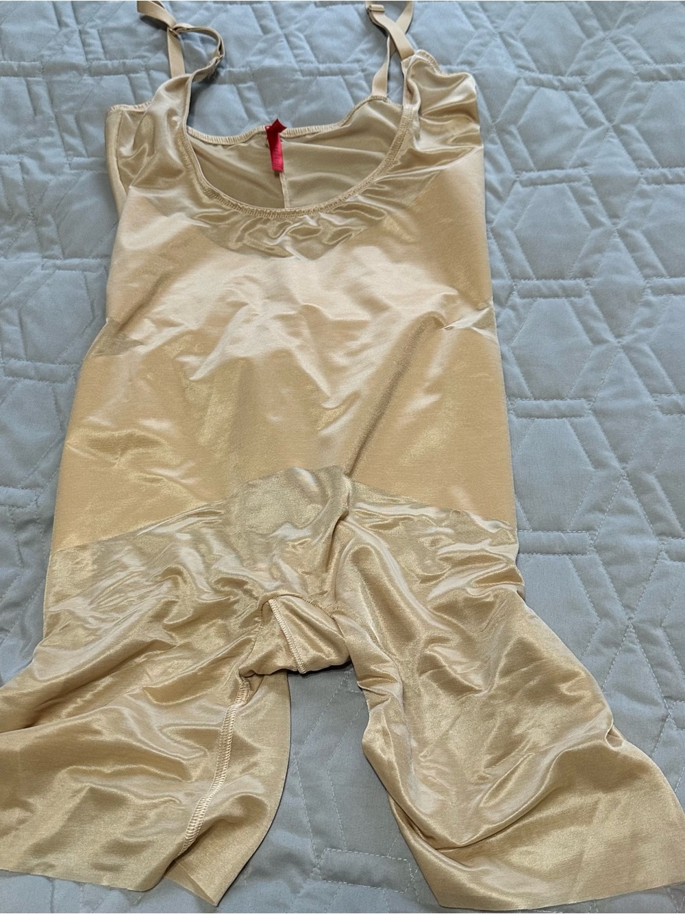Sz L Spanx⭐️Like New Open Bust Nude Body Bodysuit Shaper